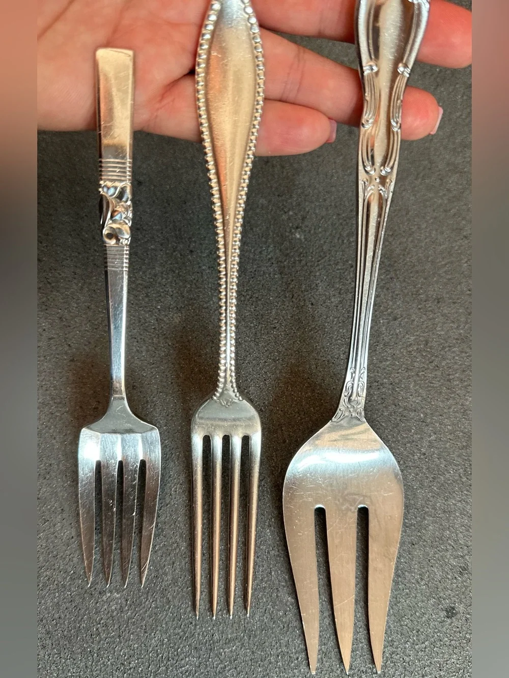 Classic Silver Serving Forks - Polished Stainless Set